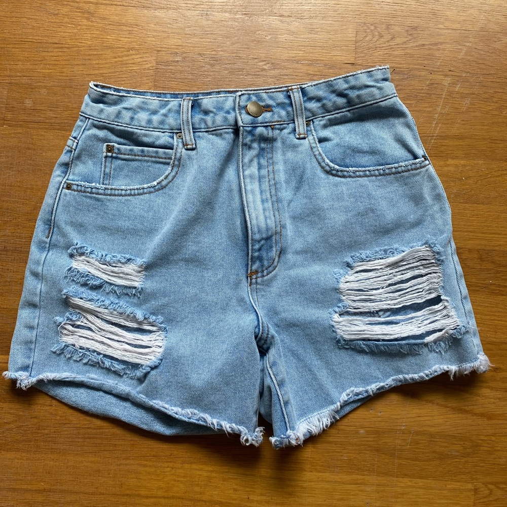 Billabong distressed high waist shorts